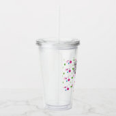 Palmboom met polkadots en monogram acryl drinkbeker (Rechts)