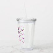 Palmboom met polkadots en monogram acryl drinkbeker (Links)