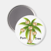 Palmboom met pomeraniërs magneet (Voorkant / Achterkant)