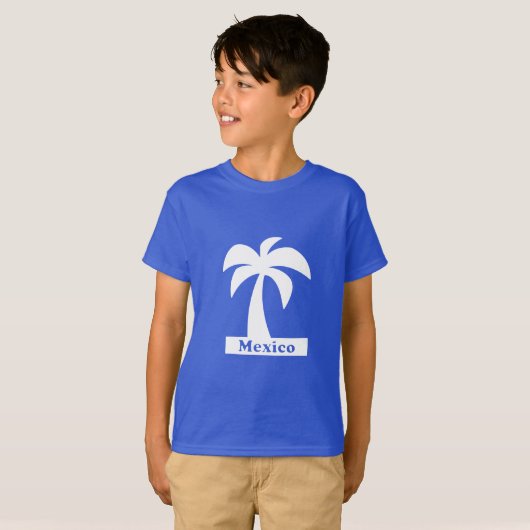 Palmboom (Mexicaanse Vacatie) - Kinderen Basic T-S T-shirt (Voorkant volledig)