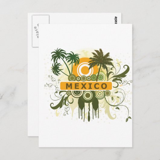 Palmboom Mexico Briefkaart (Voorkant / Achterkant)