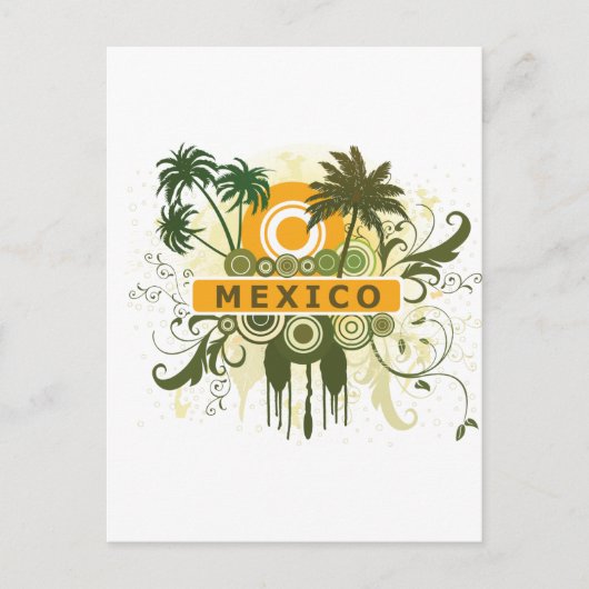 Palmboom Mexico Briefkaart (Voorkant)