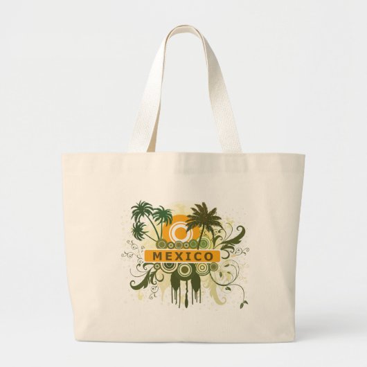 Palmboom Mexico Grote Tote Bag (Voorkant)
