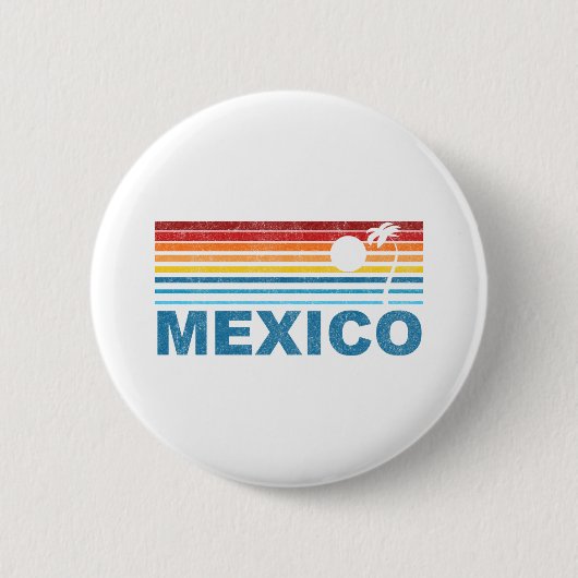 Palmboom Mexico Ronde Button 5,7 Cm (Voorkant)