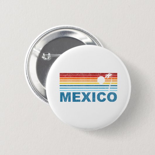 Palmboom Mexico Ronde Button 5,7 Cm (Voorkant /achterkant)