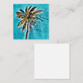Palmboom mini-notecard 2,5 inch notitiekaartje (Voorkant / Achterkant)