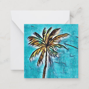 Palmboom mini-notecard 2,5 inch notitiekaartje