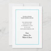 Palmboom minimalistisch aqua nieuw huis verhuizen aankondiging (Achterkant)