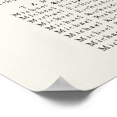 Palmboom minimalistische bruiloft 6 tafel zitplaat poster (Hoek)