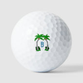 Palmboom Monogram Golfballen (Voorkant)