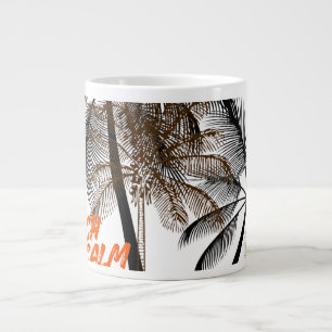 Palmboom Motivatie Kunst – Volledig Aanpasbaar Grote Koffiekop