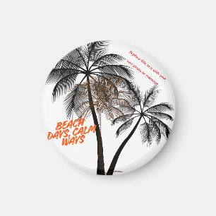 Palmboom Motivatie Kunst – Volledig Aanpasbaar Magneet