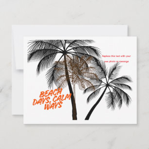 Palmboom Motivatie Kunst – Volledig Aanpasbaar RSVP Kaartje