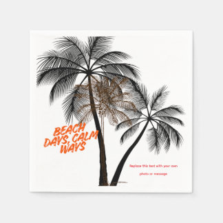 Palmboom Motivatie Kunst – Volledig Aanpasbaar Servet