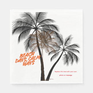 Palmboom Motivatie Kunst – Volledig Aanpasbaar Servet