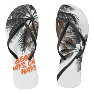 Palmboom Motivatie Kunst – Volledig Aanpasbaar Teenslippers