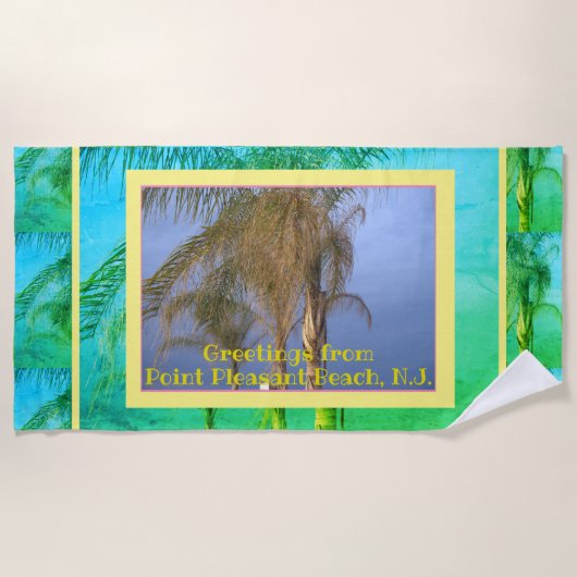 Palmboom N.J. Strandtowel Strandlaken (Voorkant)