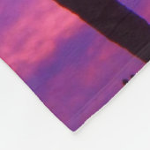 Palmboom N Paarse zonsondergang Fleece Deken (Hoek)