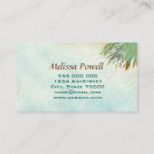 palmboom natuur foto, aangepast dubbelzijdig visitekaartje (Achterkant)