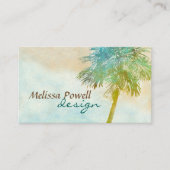 palmboom natuur foto, aangepast dubbelzijdig visitekaartje (Voorkant)