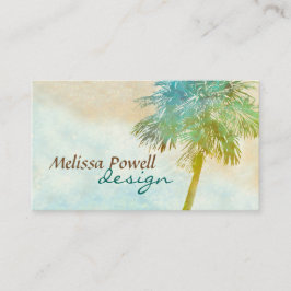 palmboom natuur foto, aangepast dubbelzijdig visitekaartje