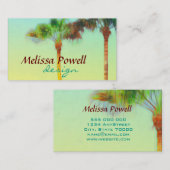 palmboom natuur foto, aangepast dubbelzijdig visitekaartje (Voorkant / Achterkant)