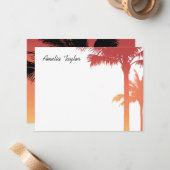 Palmboom Notitiekaartje (Voorkant / Achterkant in situ)
