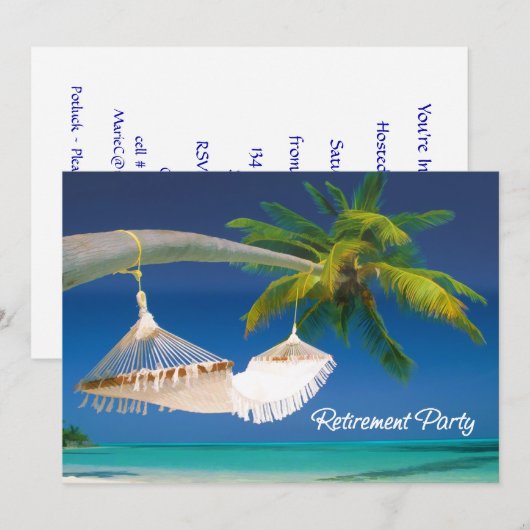 Palmboom-, oceaan- en Hammock-groep Kaart (Voorkant / Achterkant)