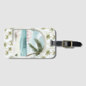 Palmboom Oceaan Paradijs Bagagelabel (Voorkant (horizontaal))