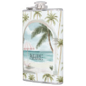 Palmboom Oceaan Paradijs Heupfles (Links)