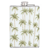 Palmboom Oceaan Paradijs Heupfles (Achterkant)