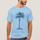 Palmboom - Ocean Blue T-shirt (Voorkant)