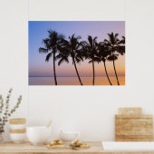 Palmboom, ochtend poster (Keuken)