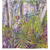 Palmboom Oerwoud Tropische douchergordijn Douchegordijn (Voorkant)