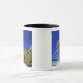 Palmboom omzoomd strand Cook Eilanden 7 Mok (Midden)