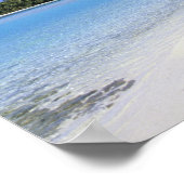 Palmboom omzoomd strand Cook Eilanden Poster (Hoek)