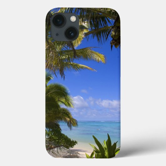 Palmboom omzoomd strand Cook Islands 2 Case-Mate iPhone Case (Achterkant)