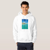 Palmboom omzoomd strand, Tonga Hoodie (Voorkant volledig)