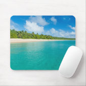 Palmboom omzoomd strand, Tonga Muismat (Met muis)