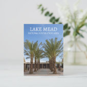 Palmboom-omzoomde wandeling Bezoekerscentrum Lake  Briefkaart (Staand voorkant)