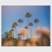 Palmboom onder blauwe hemel cadeaupapier (Vlak)