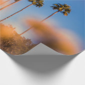 Palmboom onder blauwe hemel cadeaupapier (Hoek)