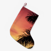 PALMBOOM ONDER CLOUDY SKY TIJDENS SUNSET KLEINE KERSTSOK (Voorkant (Hangend))