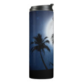 Palmboom onder maanlicht thermosbeker (Gedraaid links)