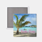 Palmboom op Bora Bora tekstmagneet Magneet (Voorkant / Achterkant)