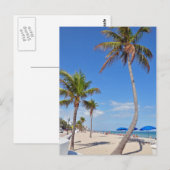 Palmboom op de strand briefkaart (Voorkant / Achterkant)