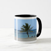Palmboom op de strand mok (Voorkant rechts)