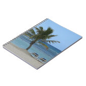 Palmboom op de strand notitieboek (Linkerzijde)