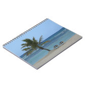 Palmboom op de strand notitieboek (Linkerzijde)