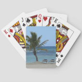 Palmboom op de strand speelkaarten (Achterkant)